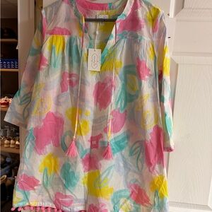Mud Pie Multicolor Floral Tunic